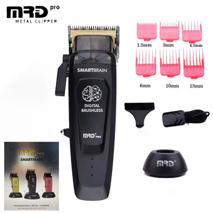 HC-90-4 MRD Smart Brain Hair Clipper Men's Professional Full Metal Lift Height Torque Digital Brushless Motor Cordless Trimmer