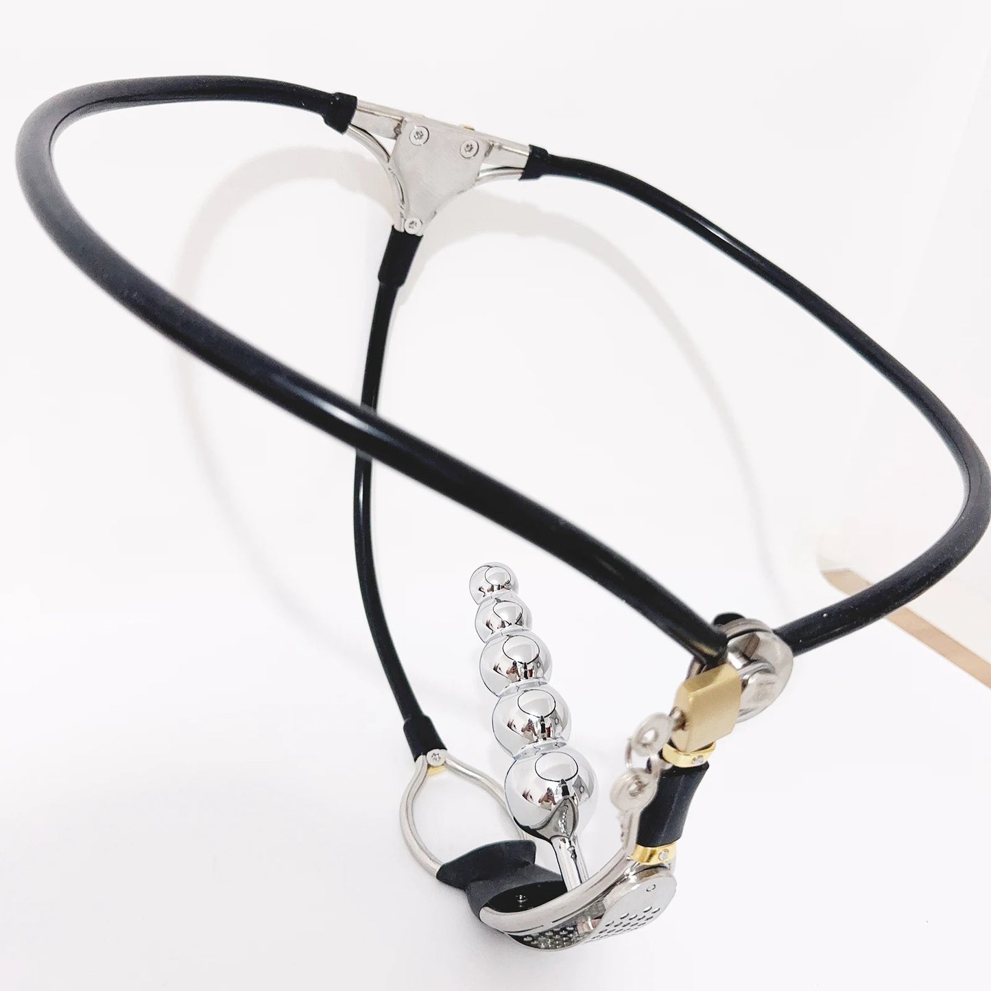 LILUPLAY Female Invisible Chastity Belt Stainless Steel Adjustable BDSM Slave Underwear with Vaginal Plug