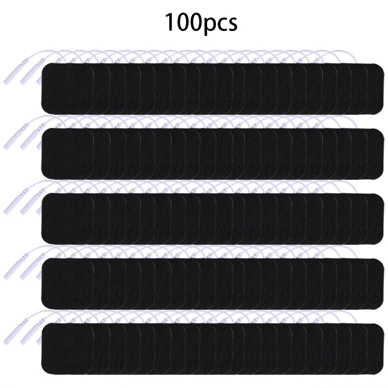 5*5cm 2mm Plug Tens Electrodes Pads Accessories Non-woven Fabric Self  Adhesive Replacement Patch for Electric Massager
