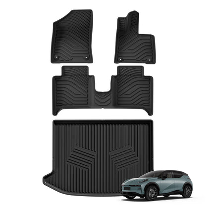 for ZEEKR X 2023-2024 Car Floor Mats Protective Mat Auto Accessories Foot Pad Cargo Liner Trunk Mat Only Fit Right Hand Drive