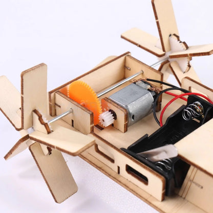 DIY Wooden Ship Model Small Maker Material Gift Toy Science Experiment Set Assembly Material Packaging Toy Birthday Gift