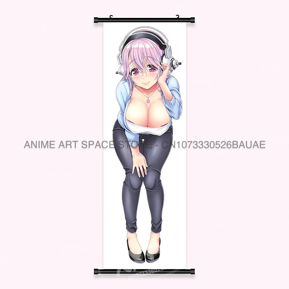Video game Wall Artwork Canvas Scrolls Picture Anime Movie Role Poster Hanging Painting Print Home Decoration For SUPER SONICO