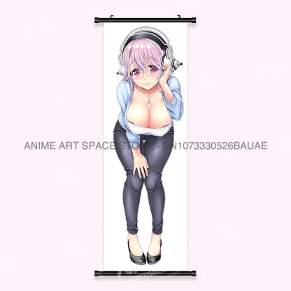 Video game Wall Artwork Canvas Scrolls Picture Anime Movie Role Poster Hanging Painting Print Home Decoration For SUPER SONICO