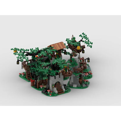 1393PCS New MOC Building Model Medieval Forest Hideout Collection Modular Children's Assembly Building Block Toy Gift