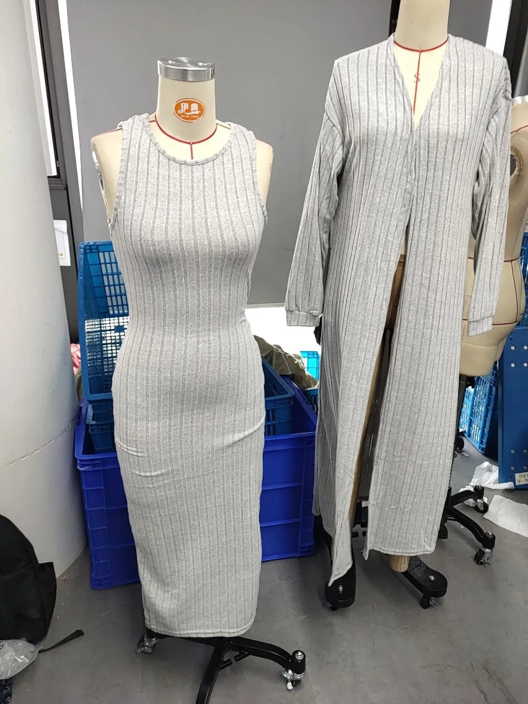 Fashionable Long Sleeve Vest Dress Set Autumn Casual High Waist Trousers Women's Clothing Two-Piece Suit European Style