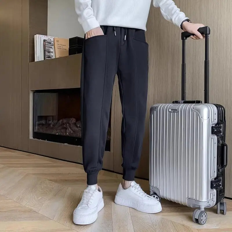 Man Sports Pants Plain Joggers Harem Plus Big Size Retro Fashion Trousers Elegant Autumn Winter High Quality Sweatpants for Men