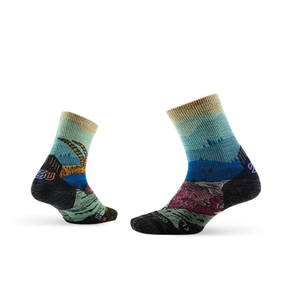 1/3 Pair ZEALWOOD Merino Wool Running Socks Men's Women's Outdoor Trekking Hiking Cushion Sports Socks Compression Breathable