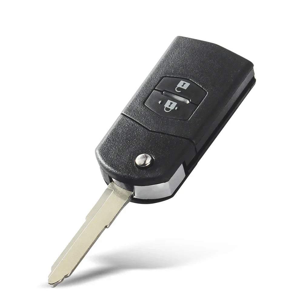 KEYYOU With Battery For Mazda 2 / 3 / 5 / 6 / MX5 / CX7 SKE126-01 Folding Remote Key Car Starter 2/3 Buttons 433MHz 4D63 Chip