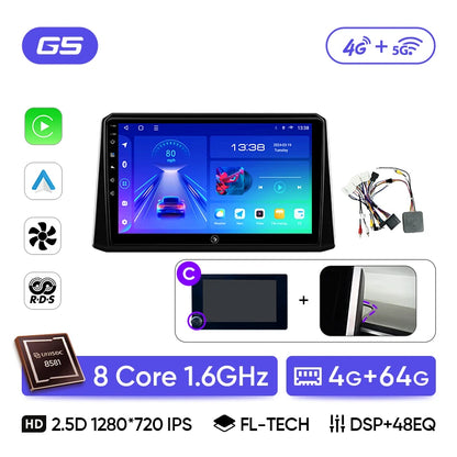 Ainavi Car Multimedia For Toyota Corolla 2019-2026 E210 Wireless Carplay Android Auto 4G Car Radio DSP Stereo IPS Screen 2 Din