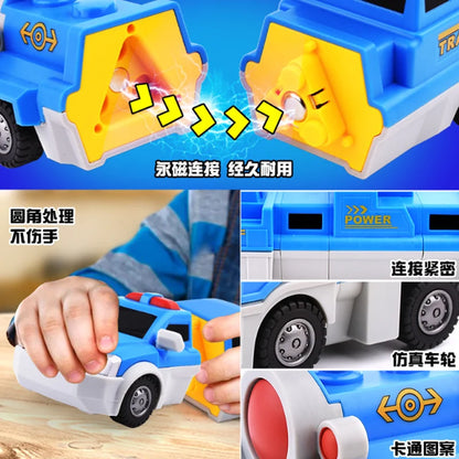 Magnetic Building Blocks Educational Toys For Children DIY Magic Train Truck Vehicle Plane Construction Engineering Excavator