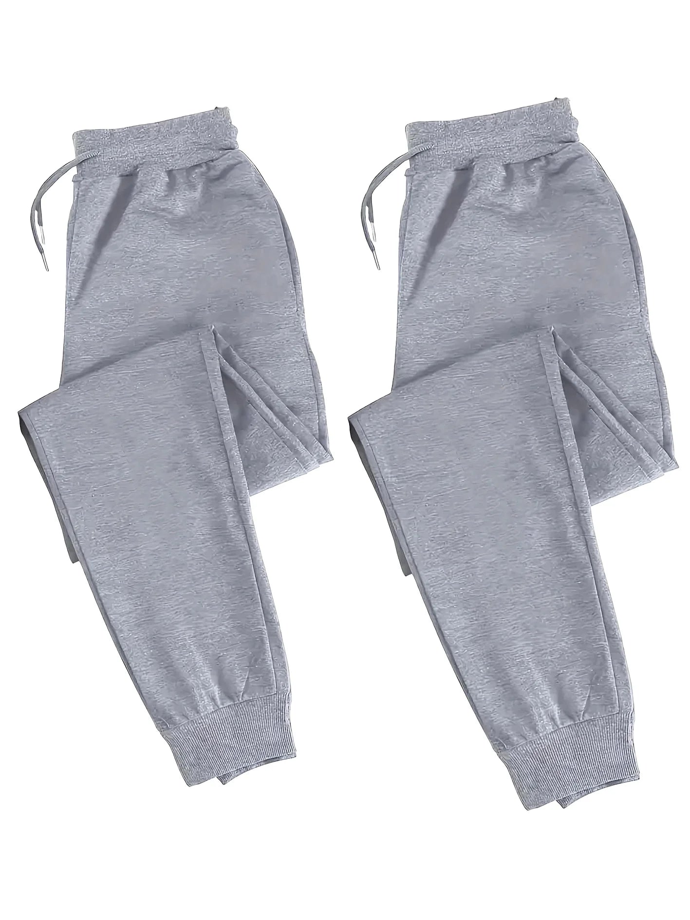 Men's two-piece casual sporty jogger pants, loose-fit sweatpants, wrinkle-resistant and shape-retaining, suitable for running,