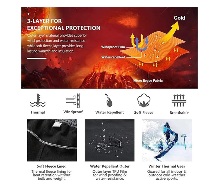 TRVLWEGO Women's Winter Hiking Pants Outdoor Camping Travel Windproof Snow-Fleece Lined Breathable Warm Trekking Trousers