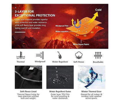 TRVLWEGO Women's Winter Hiking Pants Outdoor Camping Travel Windproof Snow-Fleece Lined Breathable Warm Trekking Trousers