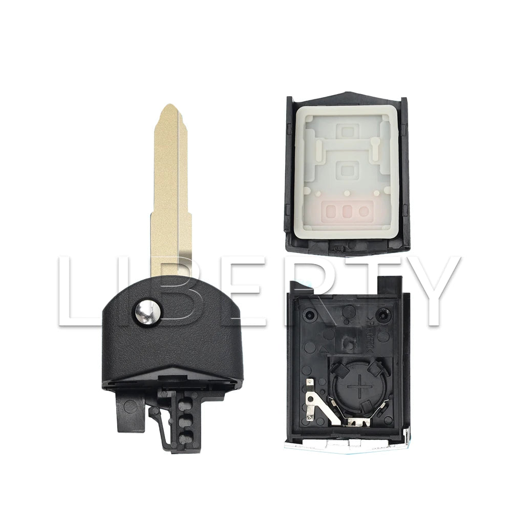 Liberty For Mazda 2 6 2007 - 2011 Remote Flip Car Key Fob FCC KR55WK43451 PN GS1F-67-5RYA 4D63 Chip Replacement Auto Keys