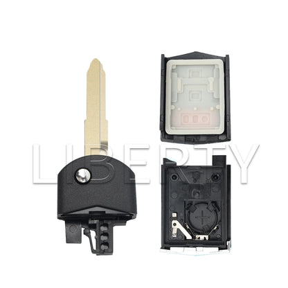 Liberty For Mazda 2 6 2007 - 2011 Remote Flip Car Key Fob FCC KR55WK43451 PN GS1F-67-5RYA 4D63 Chip Replacement Auto Keys