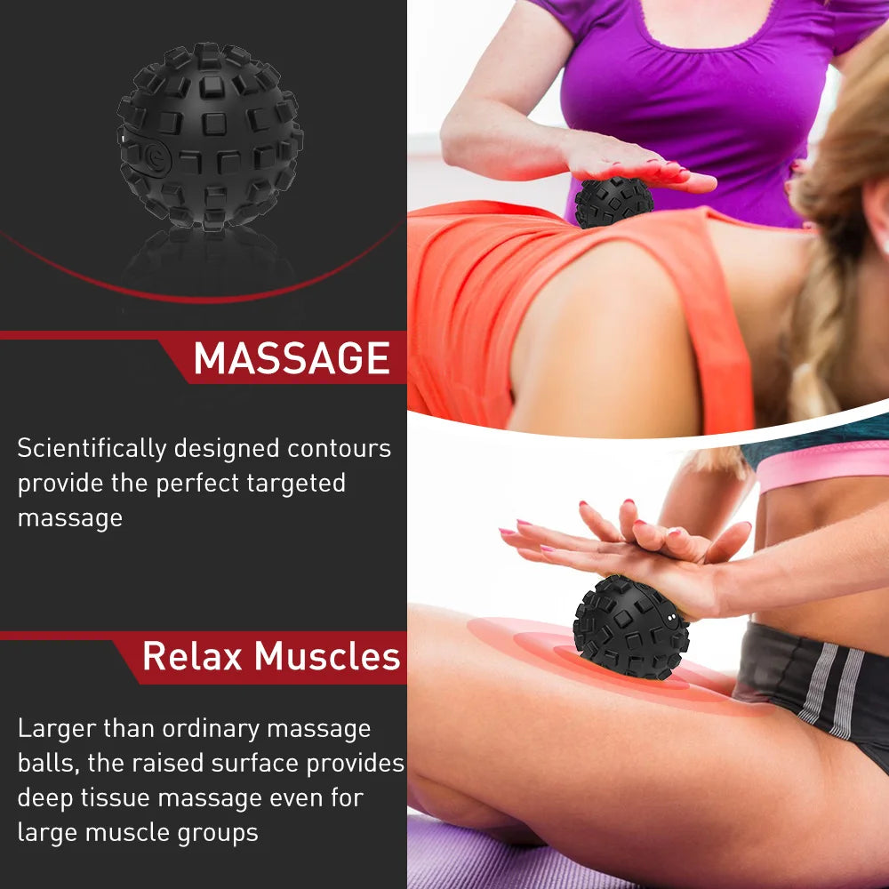 Massage Ball Hand Foot Body Pain Stress Massage Relief Trigger Point Health Care Sport Toy Black Muscle Relax Apparatus Unisex