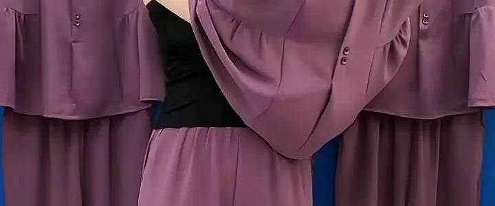 Summer 2026 Fashionable Mommy Set Women's Loose Belly Covering Slimming Two-Piece Suit High-End  Color Casual Wear
