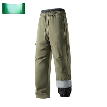 Thickened down Workwear Sports Pants Men's Winter Warm Mountain Climbing Duck down Waterproof Men's Trousers Youth Casual Fas...
