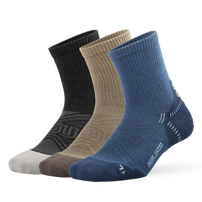 ZEALWOOD Running Cotton Socks Men's Women's Breathable Cushion No Show/Ankle/Crew Antibacterial Moisture Wicking Socks 3 Pairs