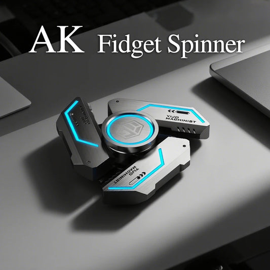 Metal Fidget Spinner Glow in the Dark Quiet Bearings, Stress Relief Toy for Kids & Adults, Cool Gift for Anxiety Relief