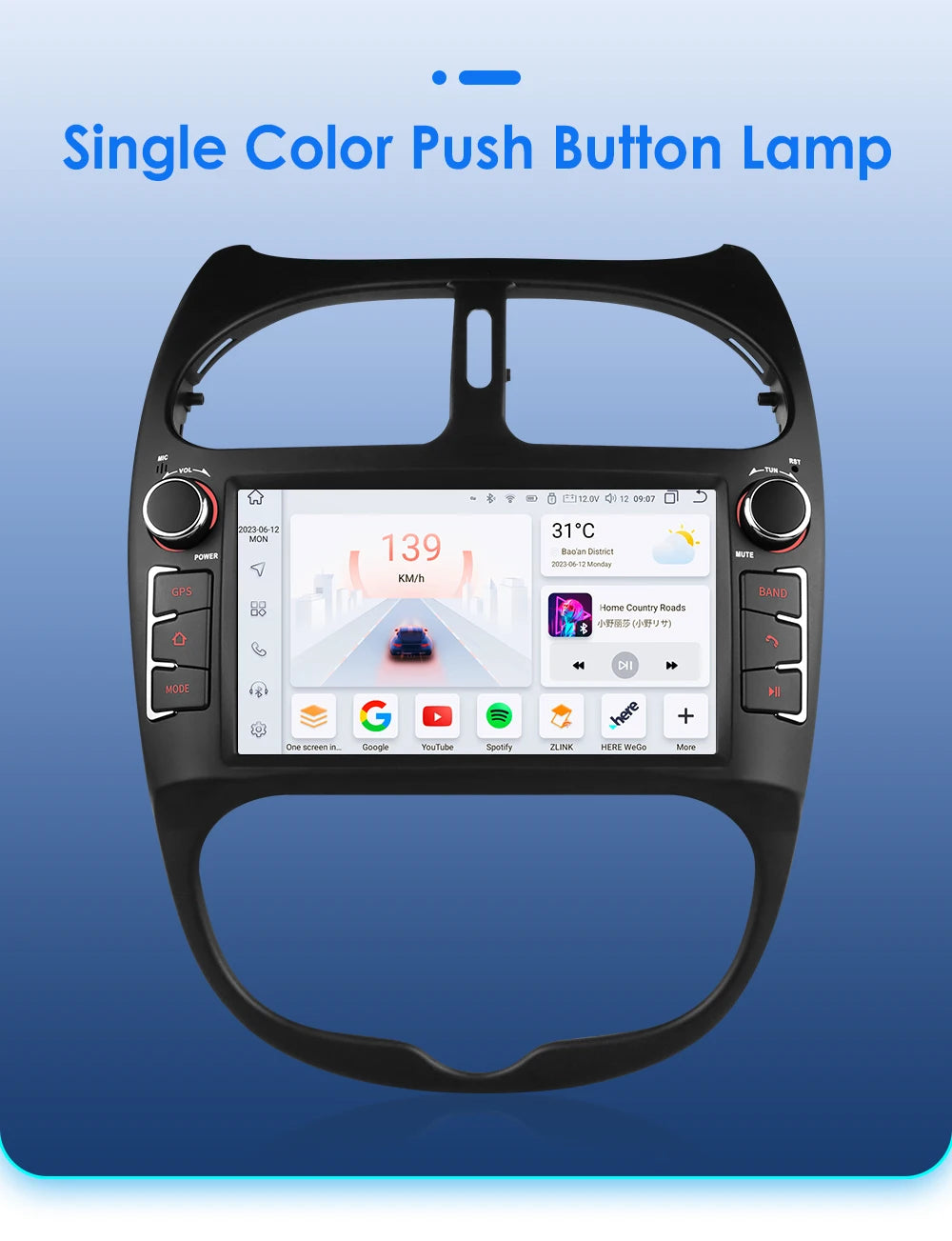 Android 14 Car radio for PEUGEOT 206 206CC 206SW 2000-2005 2006 2007 2008 Multimedia player GPS navi Video 7862 2din Autoradio