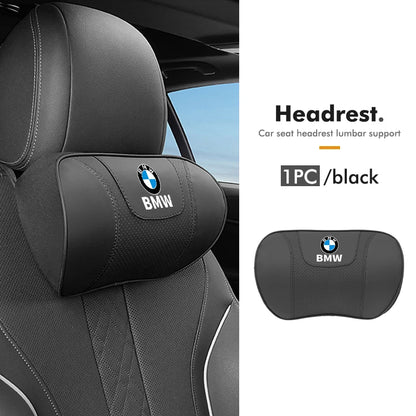 Car Headrest Lumbar Support Pad Seat Back Pillow Auto Interior Accessories For BMW E87 E70 E91 E30 G20 E92 E93 E60 E46 E90 G30