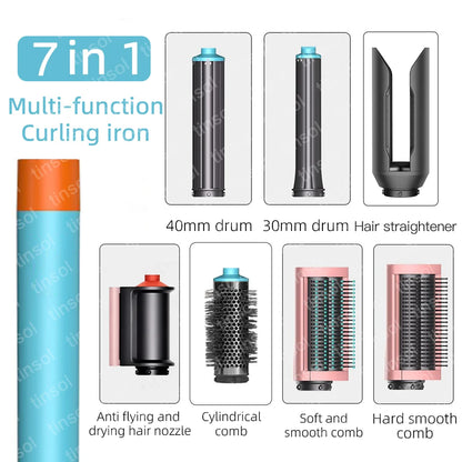 7-in-1 Hair Dryer, 110,000 RPM High-Speed Hair Care Ionic Hair Dryer, Quick Drying, Multi-Function Curling Iron Set