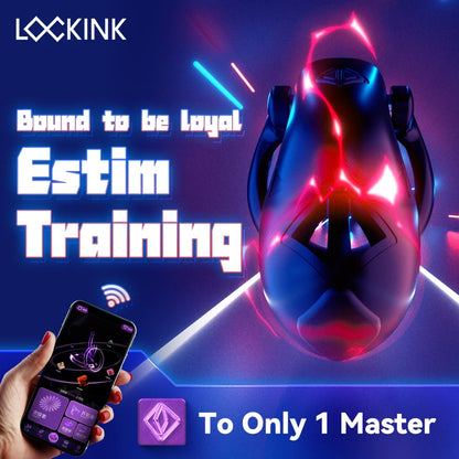 Lockink APP Remote Control Chastity Cage Electric Shock Cock Cage Femdom Sexy Adult Chastity Lock Cock Ring Penis Plug Sex Toys