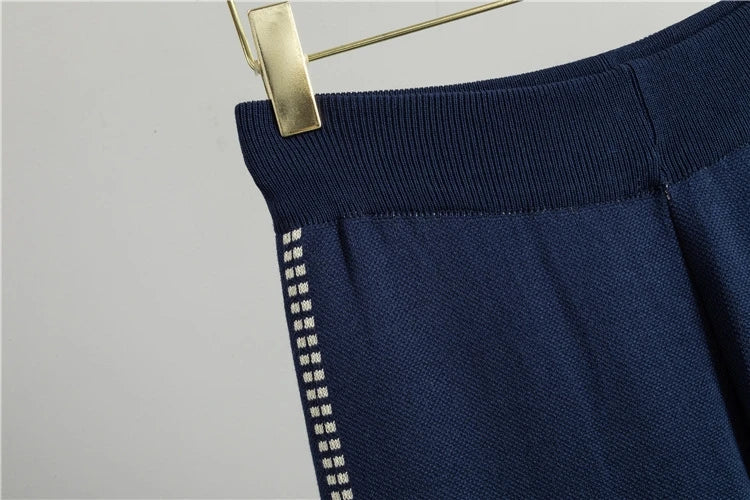 Loose Long Sleeve Collared Sweater And Pants Set Women's Casual Style Fashion 2025 Autumn Season Single Button Opening Cardigan