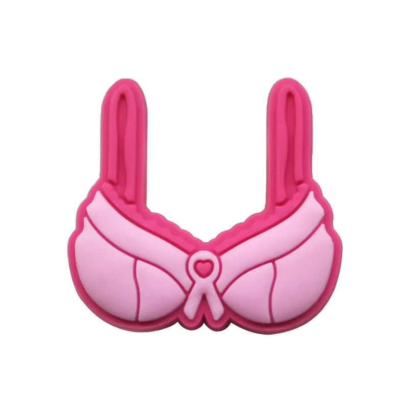 1/25PCS Glamour & Edgy PVC Shoe Charms for Clogs, Leopard Lipstick, Pink Car, High Heels DIY Accessories for Teens & Adults