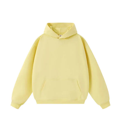 DIY Custom LOGO 450gsm Cotton French Terry Oversized Drop Shoulder Hoodie Men Grey Blue Street Wear Hip Hop Comfortable Hoodie