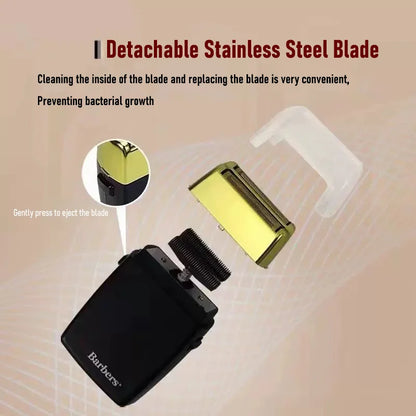 POP Barbers P620 11000RPM Black Gold Whitening Device Oil Head Gradient Bald Artifact Hair Salon Special Trimming Shaver