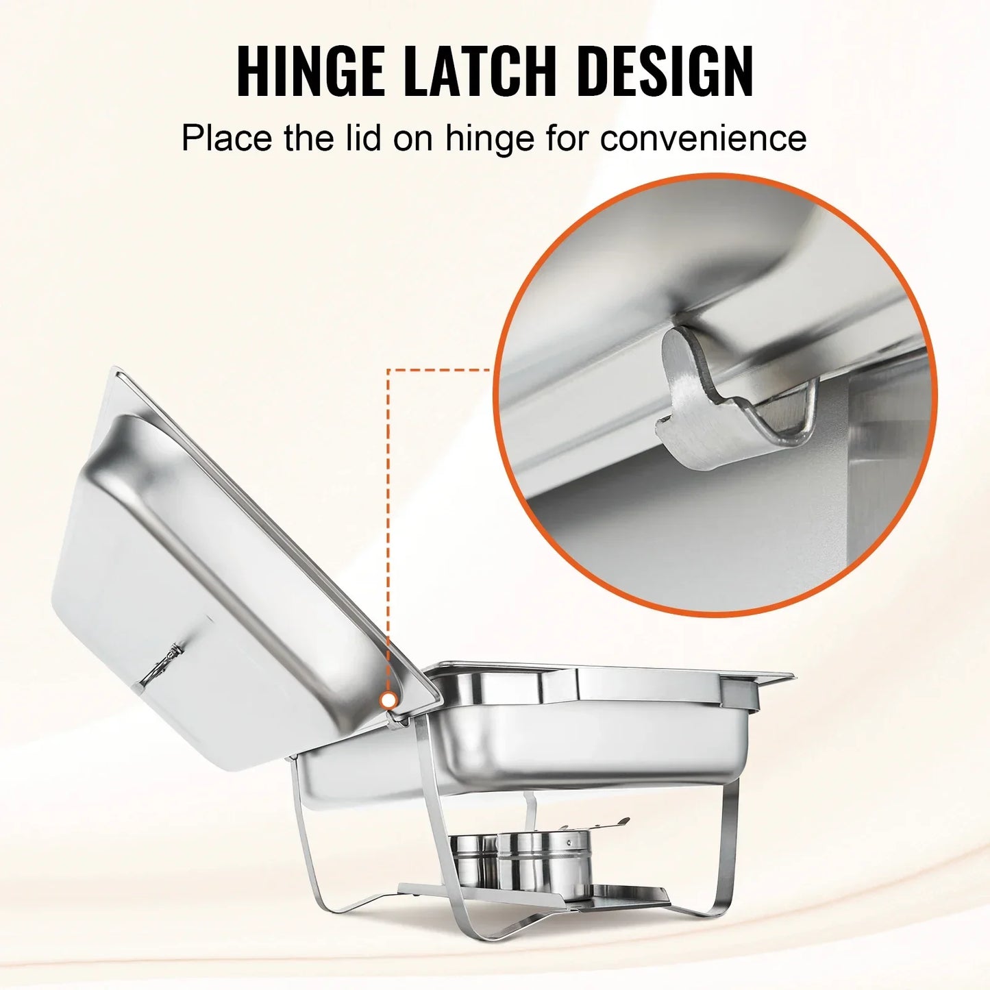 Singweller 2/4/6 Packs 8QT Rectangle Chafing Dish w/ Full Size Pans Buffet Catering Warmer Server Folding Stand Fuel Holder Tray
