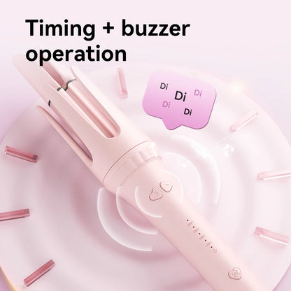 Automatic Rotating Curling Iron 32mm Negative Ions Curling Wand for Beach Waves Anti-Scald Hair Curler for Women