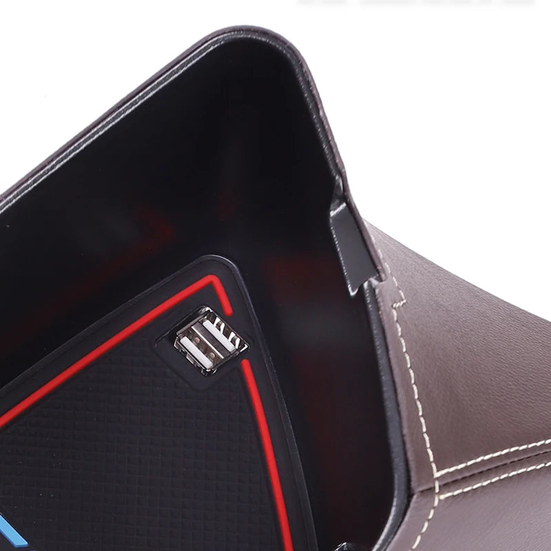 LHD Car Central Seat Armrest Box Console Storage Container Organizer Tray Interior For BMW X1 F48 X2 F39 2016-21 Car Accessories