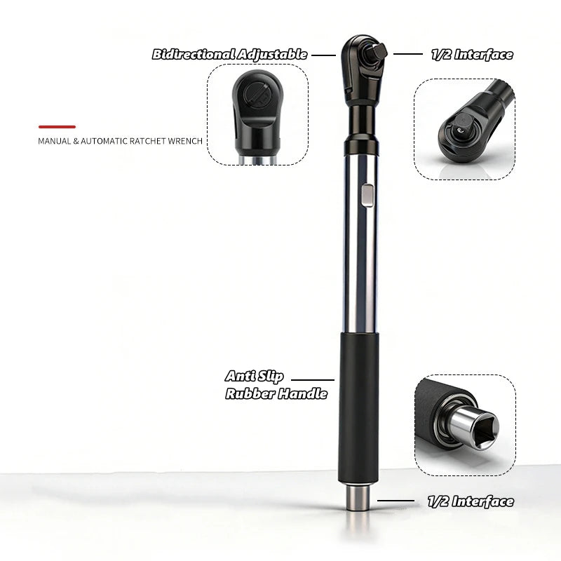 Manual & Automatic Self-Contained Ratchet Extended Wrench, Electric Extension Car Wrench,Four-wheel Alignment Angle Adjustment