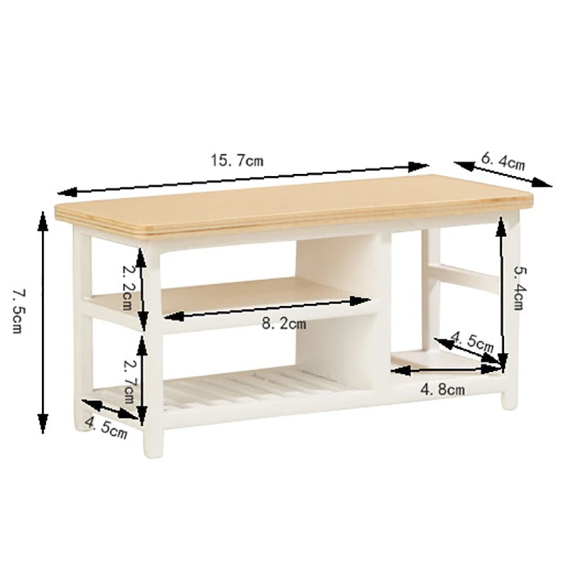 1Set 1:12 Dollhouse Miniature Dining Table Chair Bar Counter Model Furniture Decor Toy For Doll House Restaurant Accessories