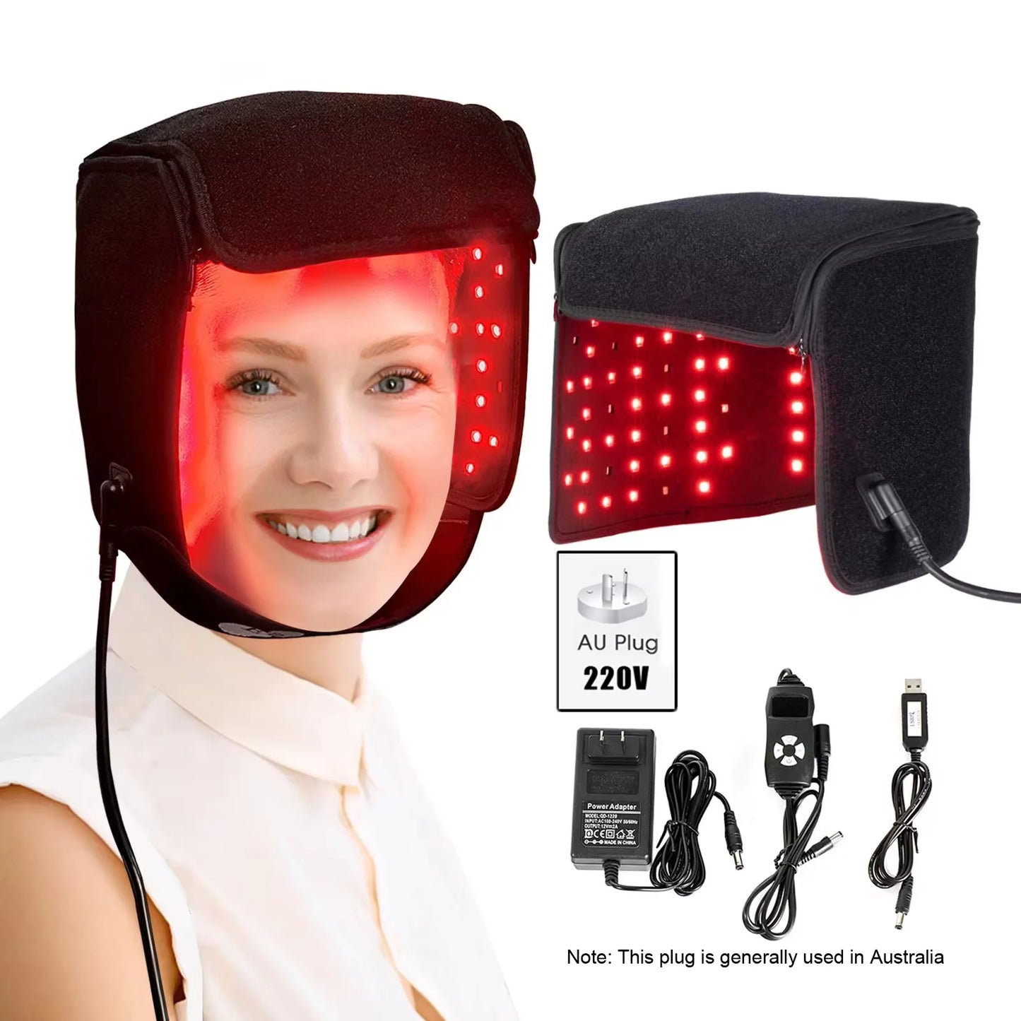 215Pcs Red Light Hair Regrowth Cap 660nm&850nm Near-infrared Light Reduces Oiliness Strengthen Hair Roots Anti-Hair Loss Hat