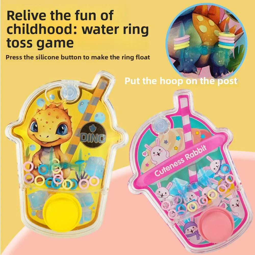 High Quality 3 Colors Childhood Memories Plastic 8.5*2*11.6cm Children's Educational Toss Water Ring Toss