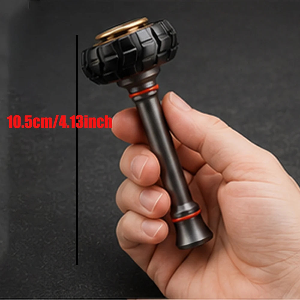 EDC Fidget Spinner Wand, Ratchet Windmill Spinning Top, Adult Stress Relief Toy, Magnetic Metal