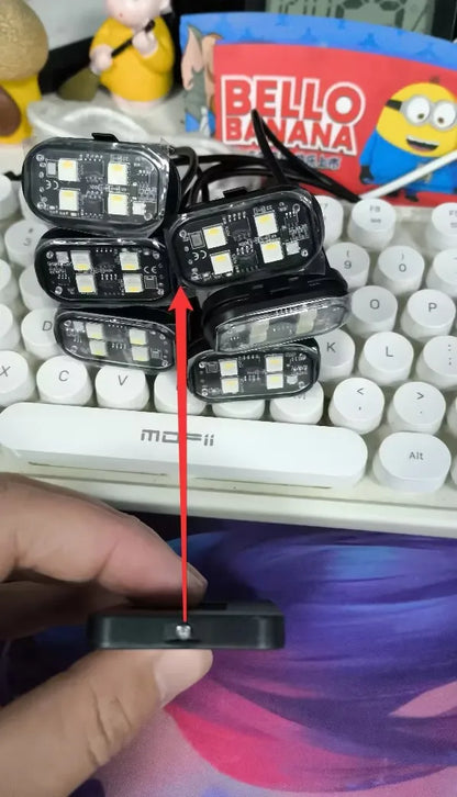 Rechargeable Wireless Light Aircraft Airplane Helicopter Warning Lights RGB Led Motorcycle Strobe lights LED Flash Light