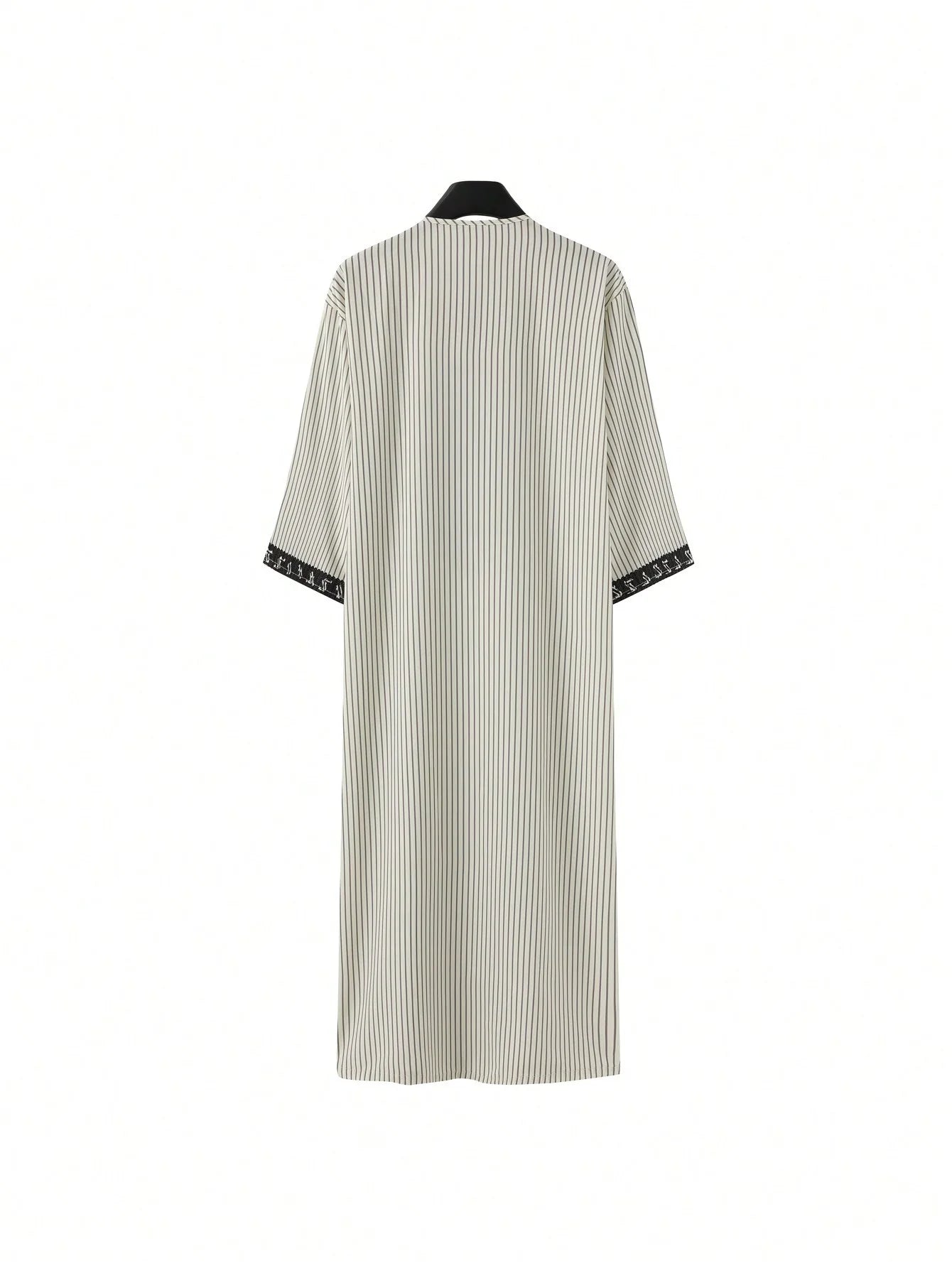 Traditional Middle Eastern Style Muslim Men's Long Robe Retro Embroidered Casual Daily Eid Al Fitr Robe