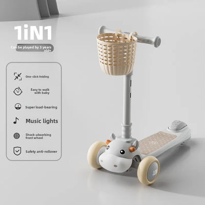 6-in-1 Toy Scooter for Boys and Girls – Children’s Scooter, Ideal for Developing Children’s Balance