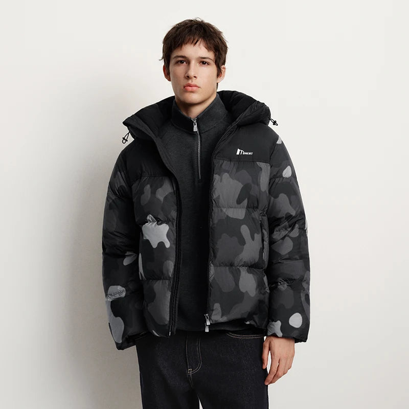 Semir Down Jacket Men Three-Resistant Outerwear Couple Winter Outfit 2025 New Hooded Top Anti-Static Men's Clothing