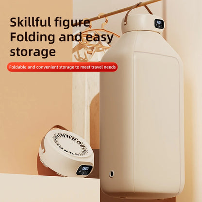 Portable Electric Dryer Multifunctional Dryer Foldable Timed Fast Drying Low-noise Warm Air Heating Clothing Care Mini Dryer