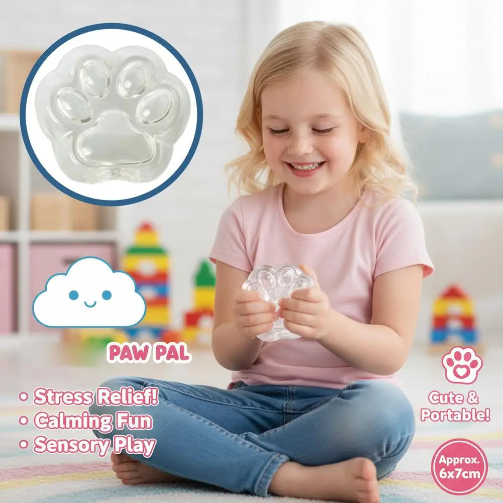 Cat Paw Hollow Ball Skin DIY Stress Relief Toy Slow Rebound Fidget Sensory Ball Toy Decompression Irregular Ball Cover