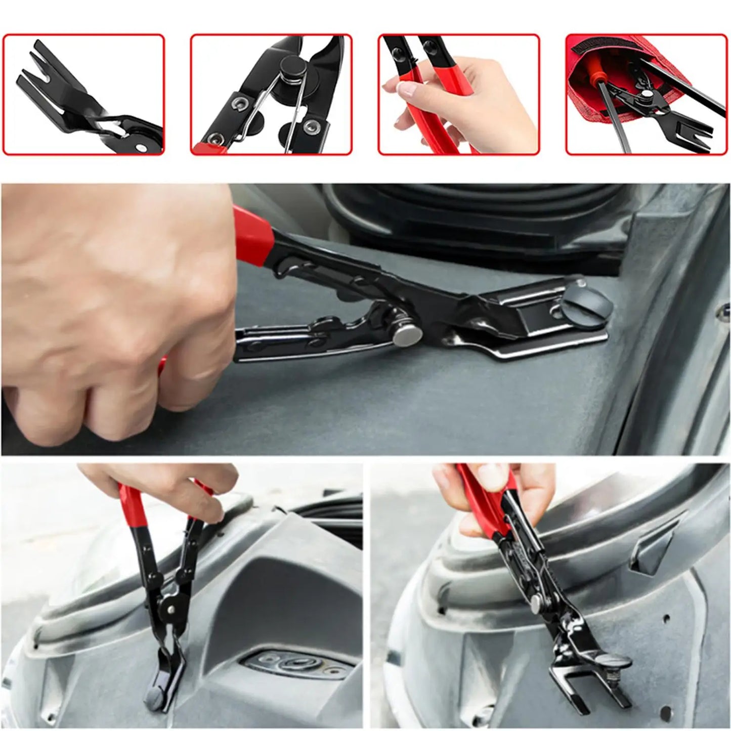 Car Headlight Repair and Installation Tool Kit Car Trim Rivet Removal Pry Bar Clip Removal Pliers Interior Trim Removal Tools