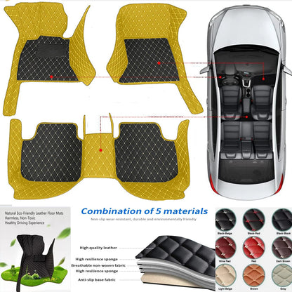 3D PU-leather Waterproof Custom Car Floor Mats For Toyota RAV4 2005-2025 Years Auto Carpets Coche Accessorie Liners