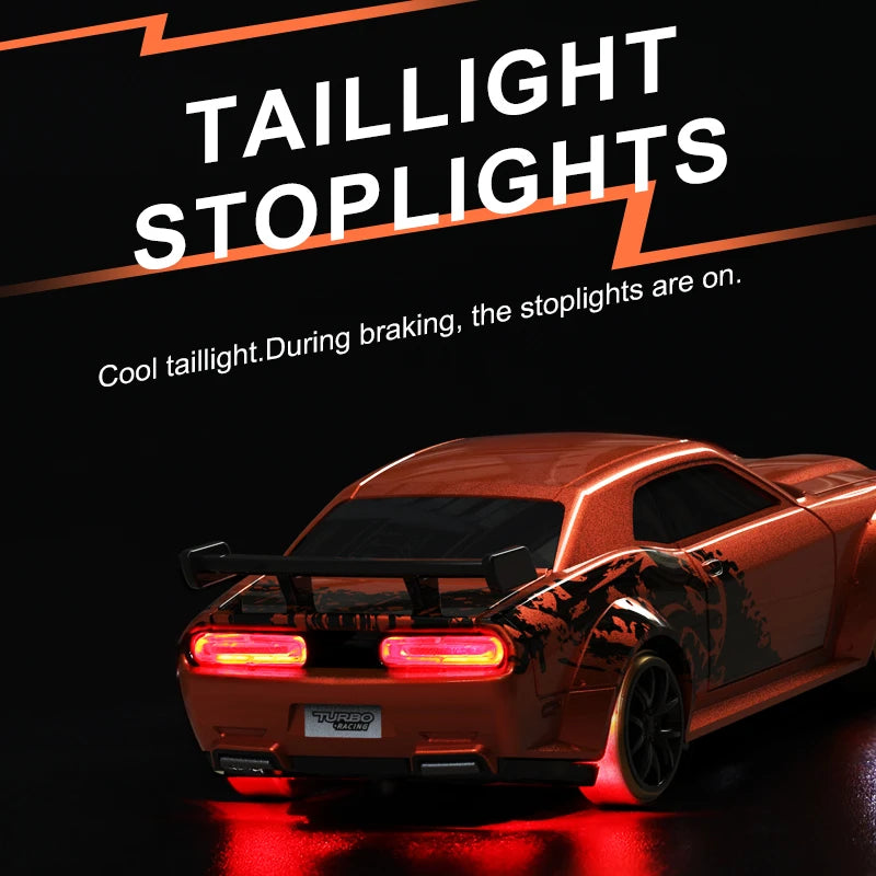 Turbo Racing 1:76 C65 Limited Edition Drift RC Car With Gyro Radio Full Proportional Remote Control Toys RTR Desktop Toys Car