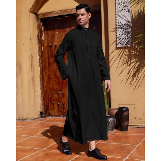 Big and Tall Kaftan with Pocket Mens Arab Thobe Men Kaftan Thobe